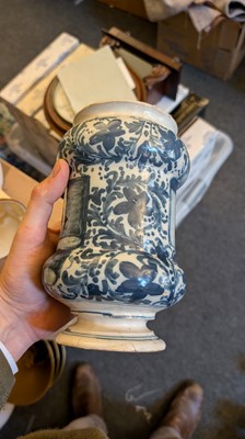 Lot 156 - An Italian faience dry drug jar