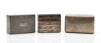 Lot 44 - A group of three silver cigarette boxes