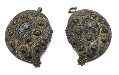 Lot 89 - A Ottoman silver belt buckles