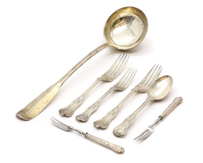 Lot 87 - A collection of silver flatware