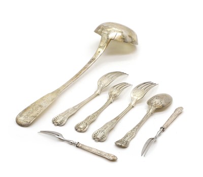 Lot 87 - A collection of silver flatware