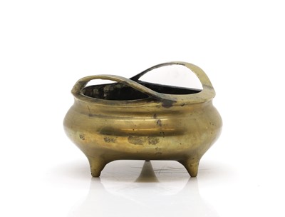 Lot 144 - A Chinese polished bronze censer