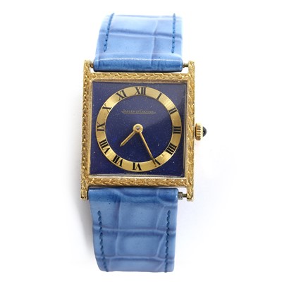 Lot 1503 - A ladies' 18ct gold Jaeger LeCoultre mechanical strap watch