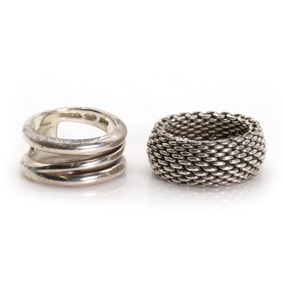 Lot 1274 - Two silver rings by Tiffany & Co.