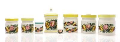 Lot 342 - A collection of 'Tiger Lily ' Portmeirion Pottery canisters