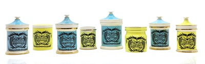 Lot 341 - A collection of 'Dolphin' Portmeirion Pottery canisters