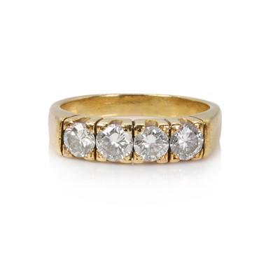 Lot 1132 - A diamond four stone ring