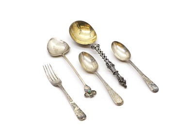 Lot 5 - A group of silver spoons