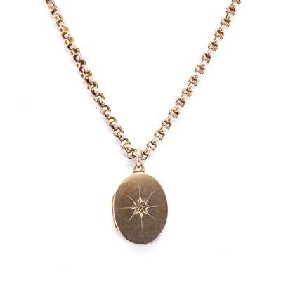 Lot 1032 - A 9ct gold locket pendant