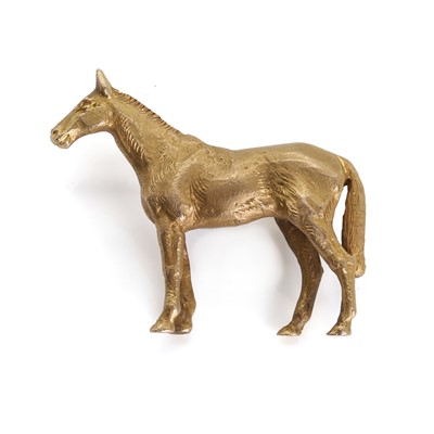 Lot 1080 - A 9ct gold horse brooch, by Alabaster & Wilson