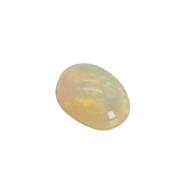 Lot 1233 - An unmounted oval cabochon opal