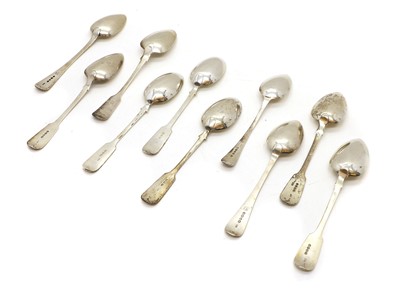 Lot 32 - A collection of silver tablespoons