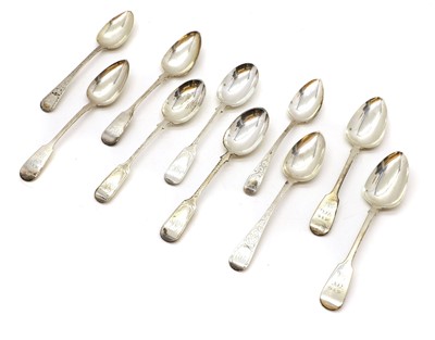 Lot 32 - A collection of silver tablespoons