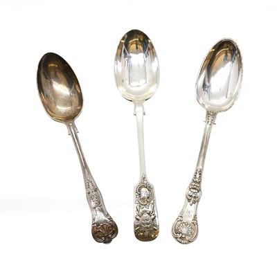 Lot 34 - A group of three serving spoons