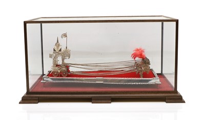 Lot 23 - A Thai white metal presentation coach