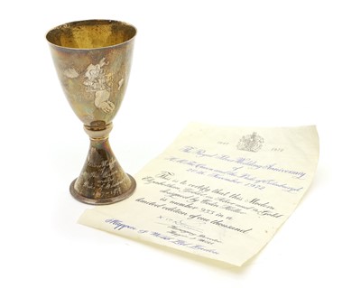 Lot 12 - A silver Mappin & Webb goblet