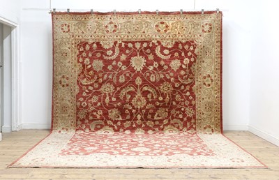 Lot 578 - A large Agra carpet