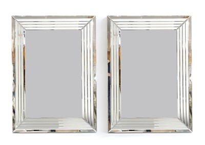 Lot 666 - A pair of contemporary wall mirrors