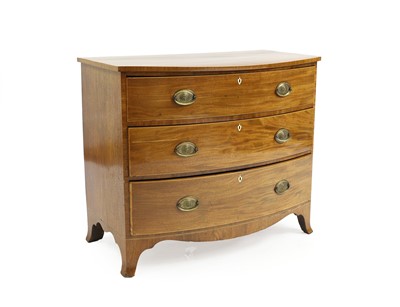 Lot 639 - A George III mahogany bow fronted chest of drawers