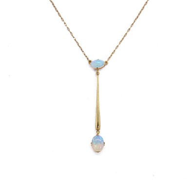 Lot 1050 - An early 20th century opal necklace