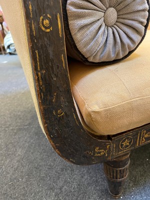 Lot 634 - A Regency simulated rosewood sofa