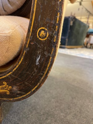 Lot 634 - A Regency simulated rosewood sofa