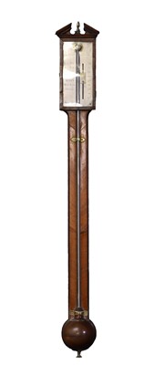 Lot 460A - A George III mahogany stick barometer