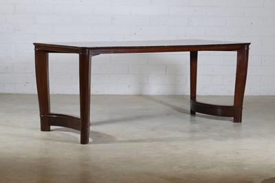 Lot 48 - An Art Deco walnut dining table