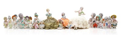 Lot 358 - A collection of porcelain half-doll figures