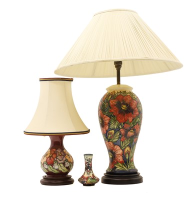 Lot 318 - A Moorcroft table lamp