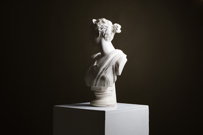 Lot 640 - A painted plaster bust of the Diana of Versailles
