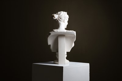 Lot 640 - A painted plaster bust of the Diana of Versailles