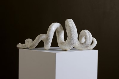 Lot 456 - A Minton glazed earthenware snake