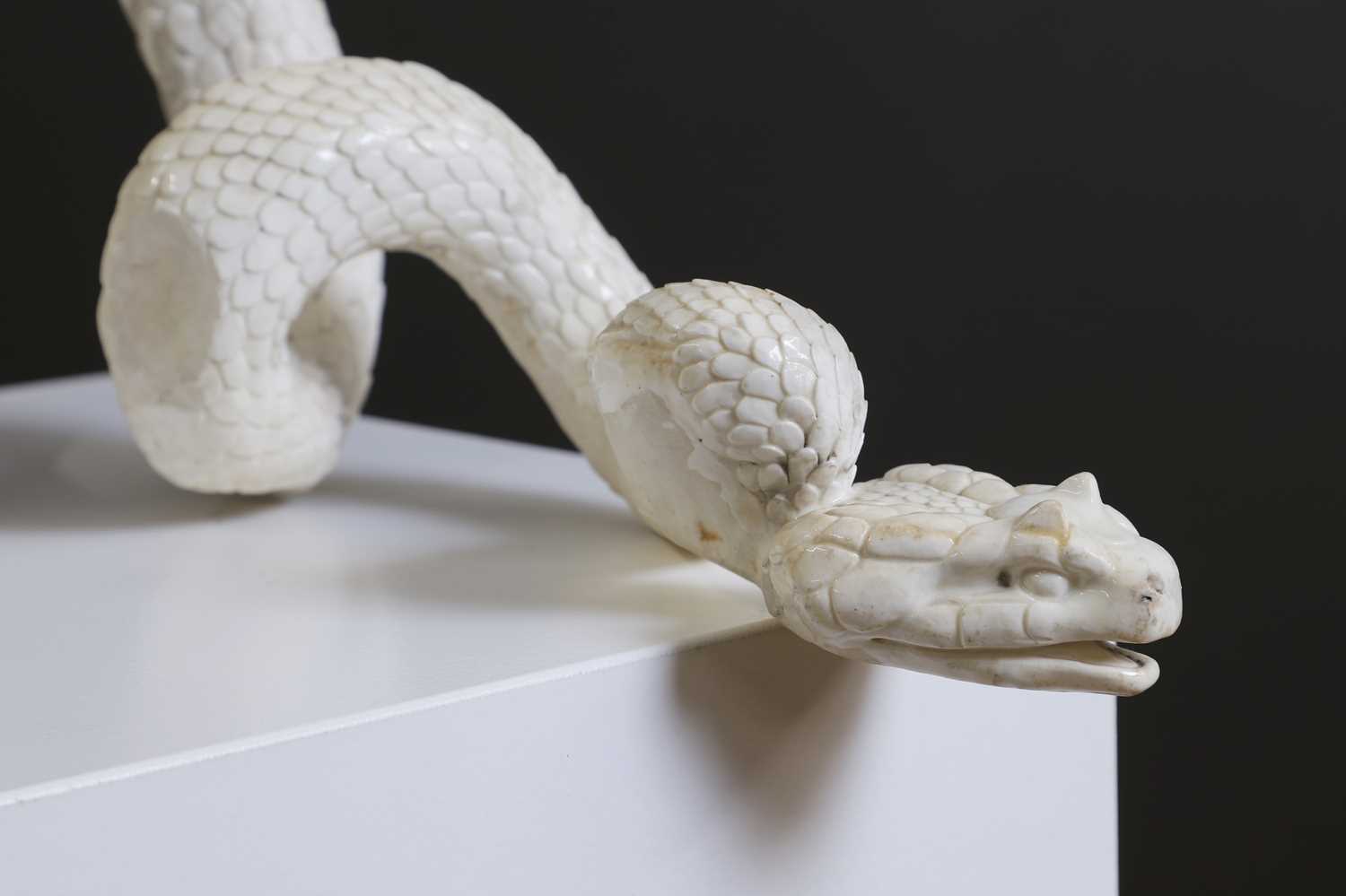 Lot 456 - A Minton glazed earthenware snake