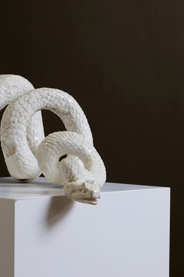 Lot 456 - A Minton glazed earthenware snake