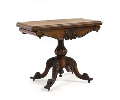 Lot 454 - A William IV rosewood pedestal card table