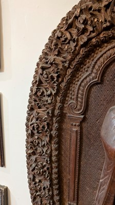 Lot 130 - A pair of hardwood panels