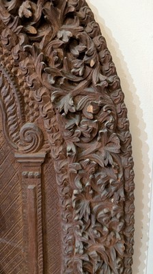 Lot 130 - A pair of hardwood panels
