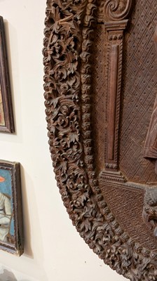 Lot 130 - A pair of hardwood panels
