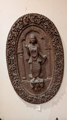 Lot 130 - A pair of hardwood panels