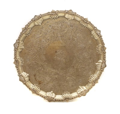 Lot 59 - A large silver salver