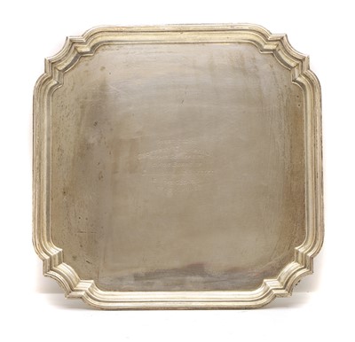 Lot 34 - A large silver salver