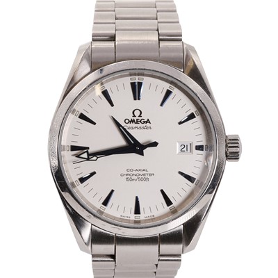 Lot 1475 - A gentlemen's stainless steel Omega Seamaster Aqua Terra automatic bracelet watch