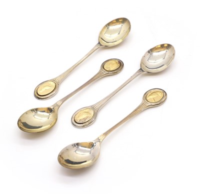 Lot 61 - A set of twelve RSPB silver spoons