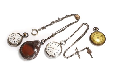 Lot 1369 - A group of three open faced pocket watches