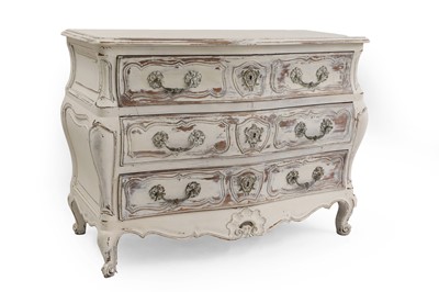 Lot 368 - A painted Louis XV style provincial commode