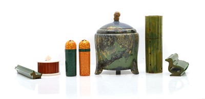 Lot 478 - An Ebena jar and cover