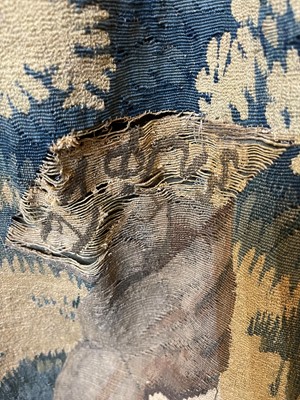 Lot 325 - A biblical tapestry fragment