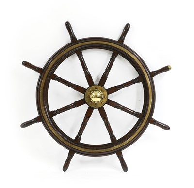 Lot 480 - An eight spoke ships wheel