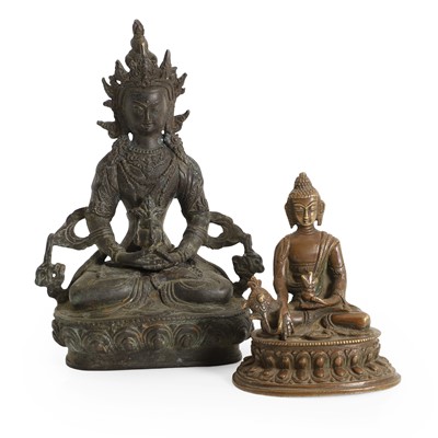 Lot 44A - A Tibetan bronze figure of a Buddha
